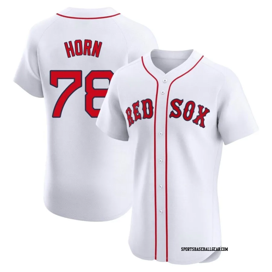 Bailey Horn Men's Boston Red Sox White Elite Home Patch Jersey