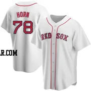 Bailey Horn Men's Boston Red Sox White Replica Home Jersey