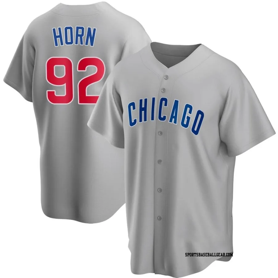 Bailey Horn Men's Chicago Cubs Gray Replica Road Jersey