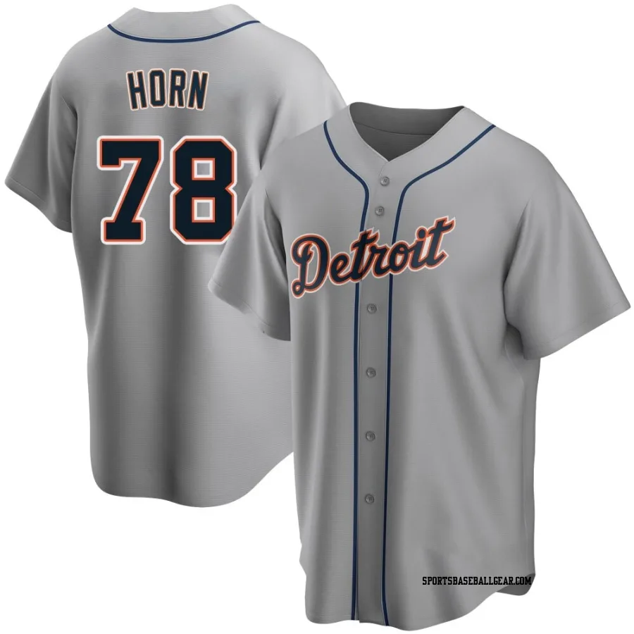 Bailey Horn Men's Detroit Tigers Gray Replica Road Jersey