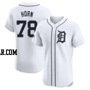 Bailey Horn Men's Detroit Tigers White Elite Home Patch Jersey