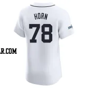 Bailey Horn Men's Detroit Tigers White Elite Home Patch Jersey