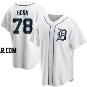 Bailey Horn Men's Detroit Tigers White Replica Home Jersey