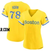 Bailey Horn Women's Boston Red Sox Gold/Light Authentic Blue 2021 City Connect Player Jersey