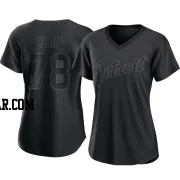 Bailey Horn Women's Detroit Tigers Black Replica Pitch Fashion Jersey