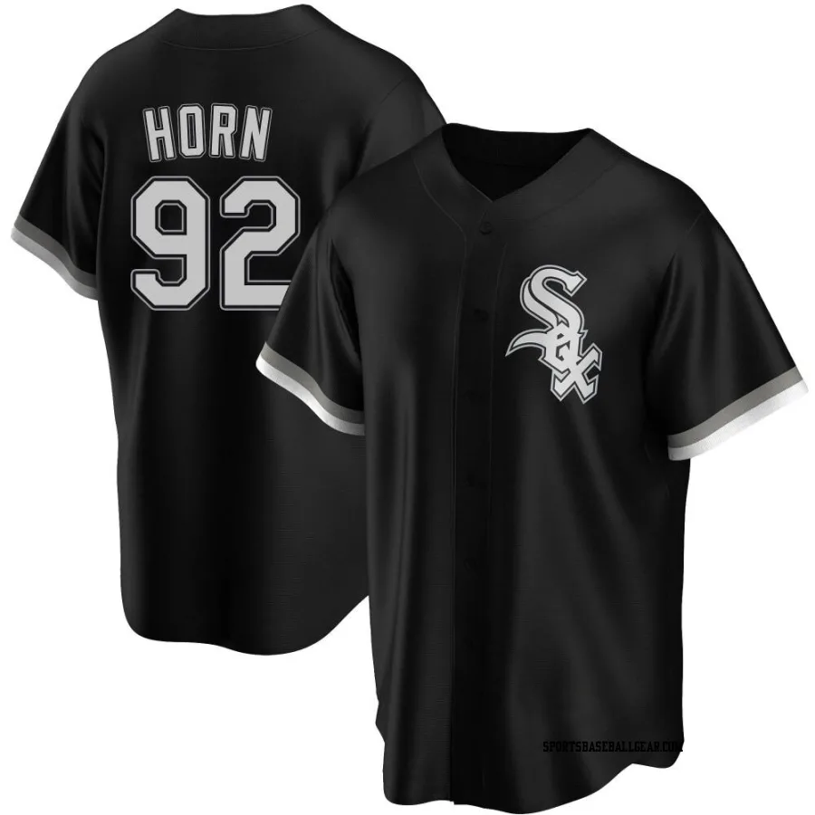 Bailey Horn Youth Chicago White Sox Black Replica Alternate Jersey