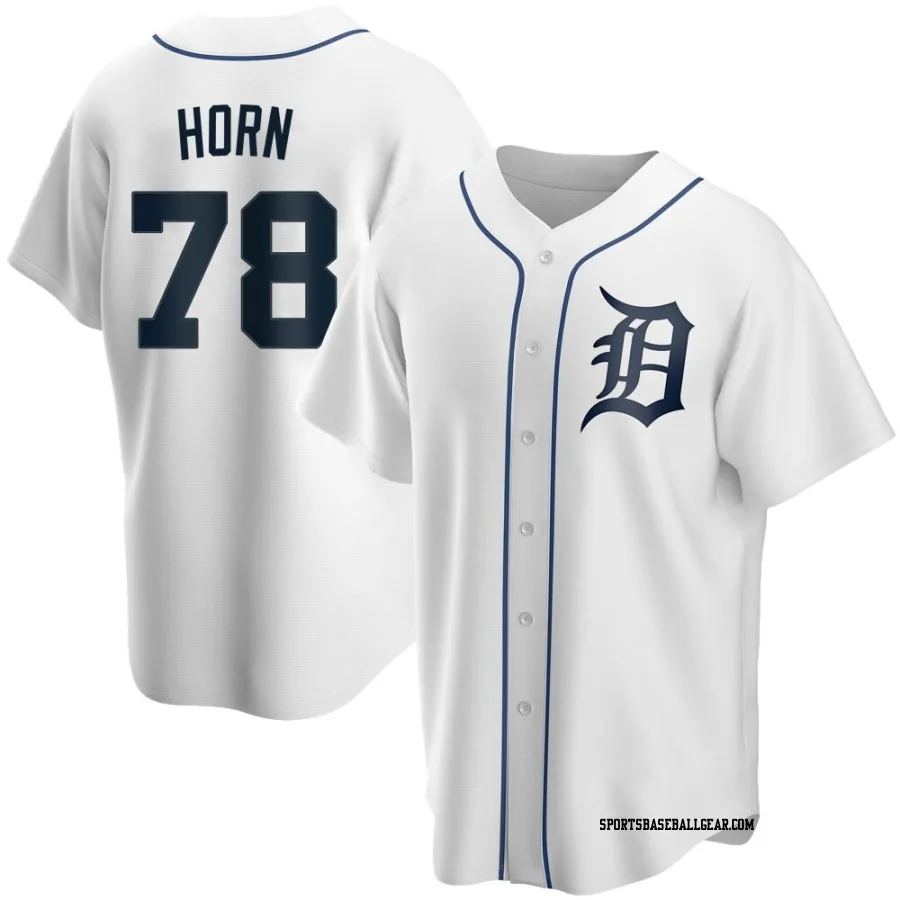 Bailey Horn Youth Detroit Tigers White Replica Home Jersey