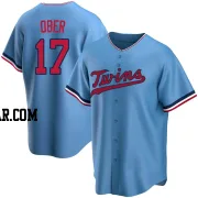 Bailey Ober Men's Minnesota Twins Light Blue Replica Alternate Jersey