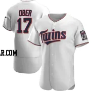 Bailey Ober Men's Minnesota Twins White Authentic Home Jersey