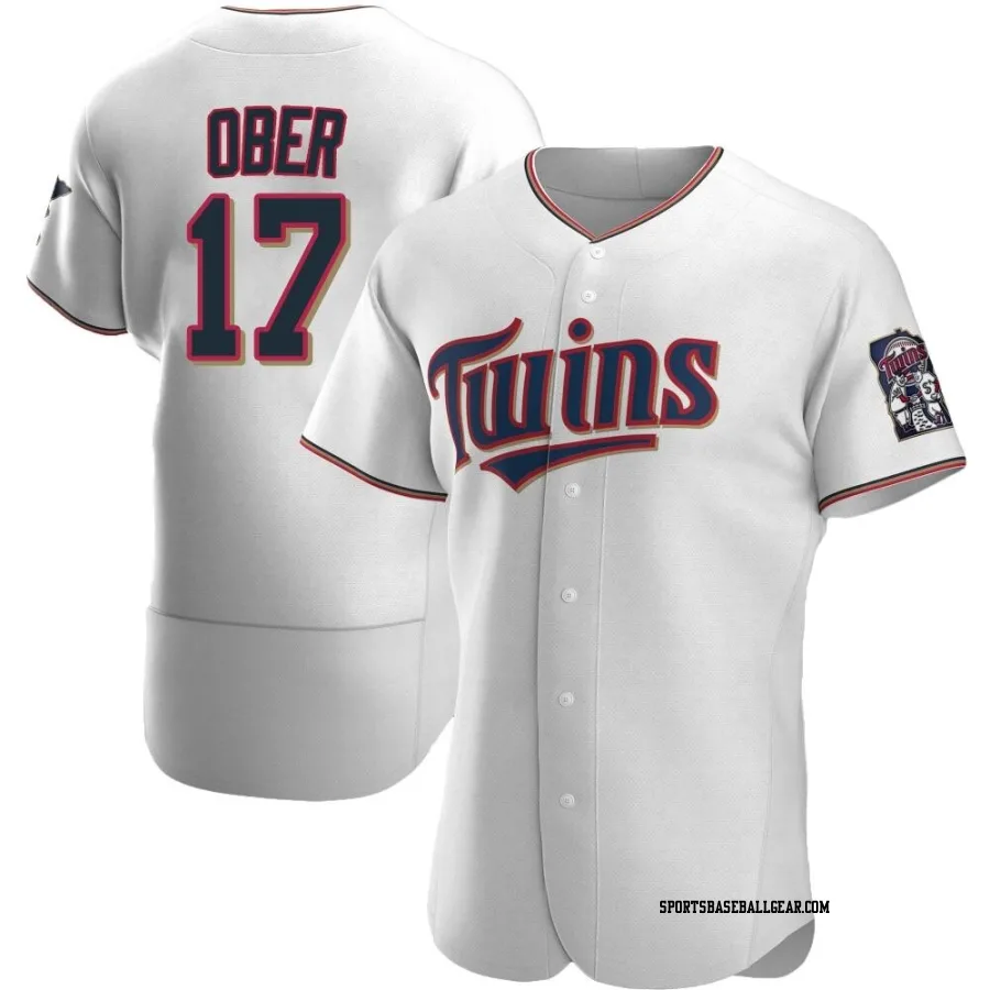 Bailey Ober Men's Minnesota Twins White Authentic Home Jersey