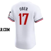 Bailey Ober Men's Minnesota Twins White Elite Home Jersey