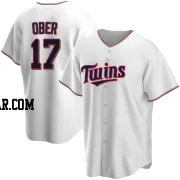 Bailey Ober Men's Minnesota Twins White Replica Home Jersey