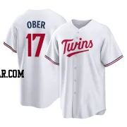 Bailey Ober Men's Minnesota Twins White Replica Home Jersey