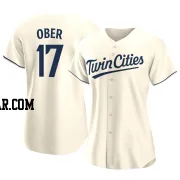 Bailey Ober Women's Minnesota Twins Cream Authentic Alternate Jersey