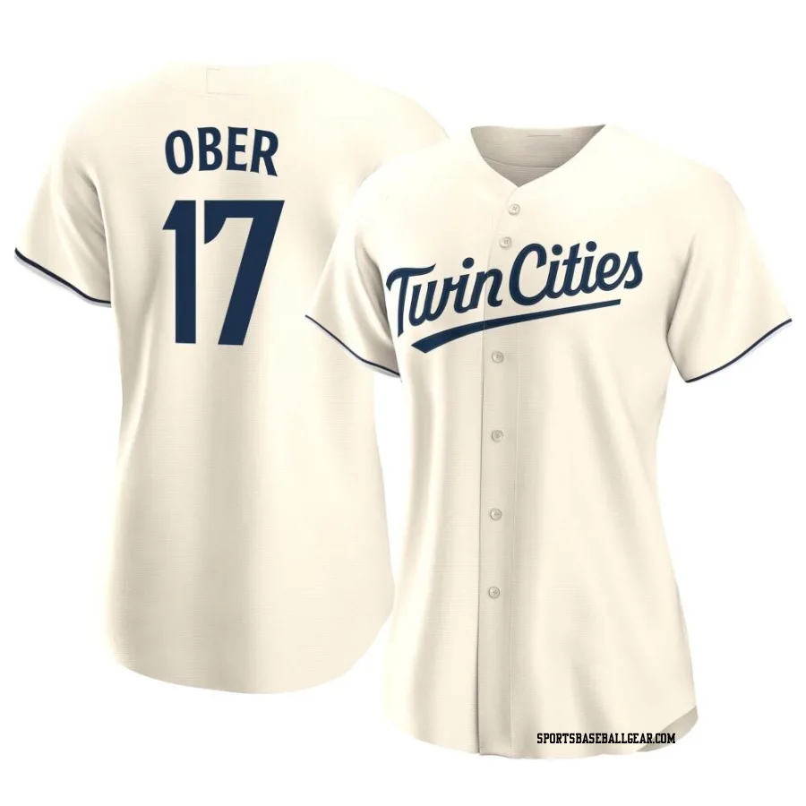 Bailey Ober Women's Minnesota Twins Cream Replica Alternate Jersey