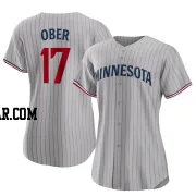 Bailey Ober Women's Minnesota Twins Gray Authentic Road Jersey