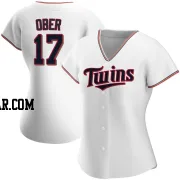 Bailey Ober Women's Minnesota Twins White Authentic Home Jersey