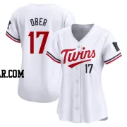 Bailey Ober Women's Minnesota Twins White Limited Home Jersey