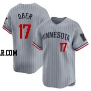 Bailey Ober Youth Minnesota Twins Gray Limited Road Jersey