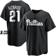 Bake Mcbride Men's Philadelphia Phillies Black/White Replica Jersey