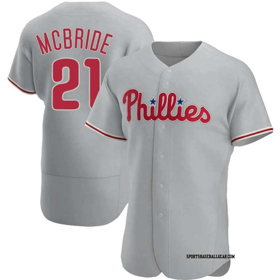 Bake Mcbride Men's Philadelphia Phillies Gray Authentic Road Jersey