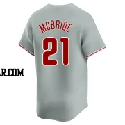 Bake Mcbride Men's Philadelphia Phillies Gray Limited Away Jersey