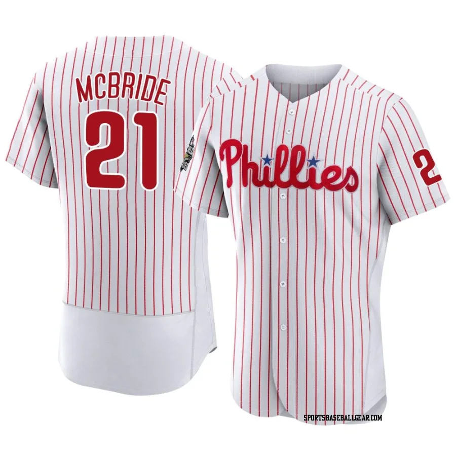 Bake Mcbride Men's Philadelphia Phillies White Authentic 2022 World Series Home Jersey