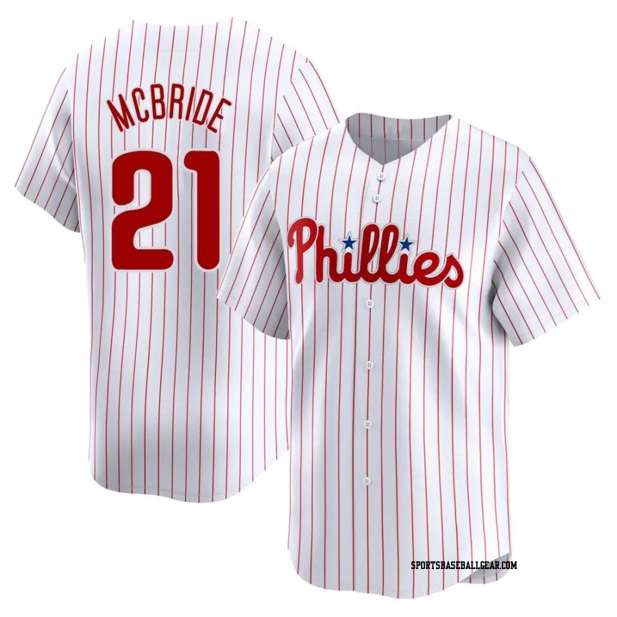 Bake Mcbride Men's Philadelphia Phillies White Limited Home Jersey