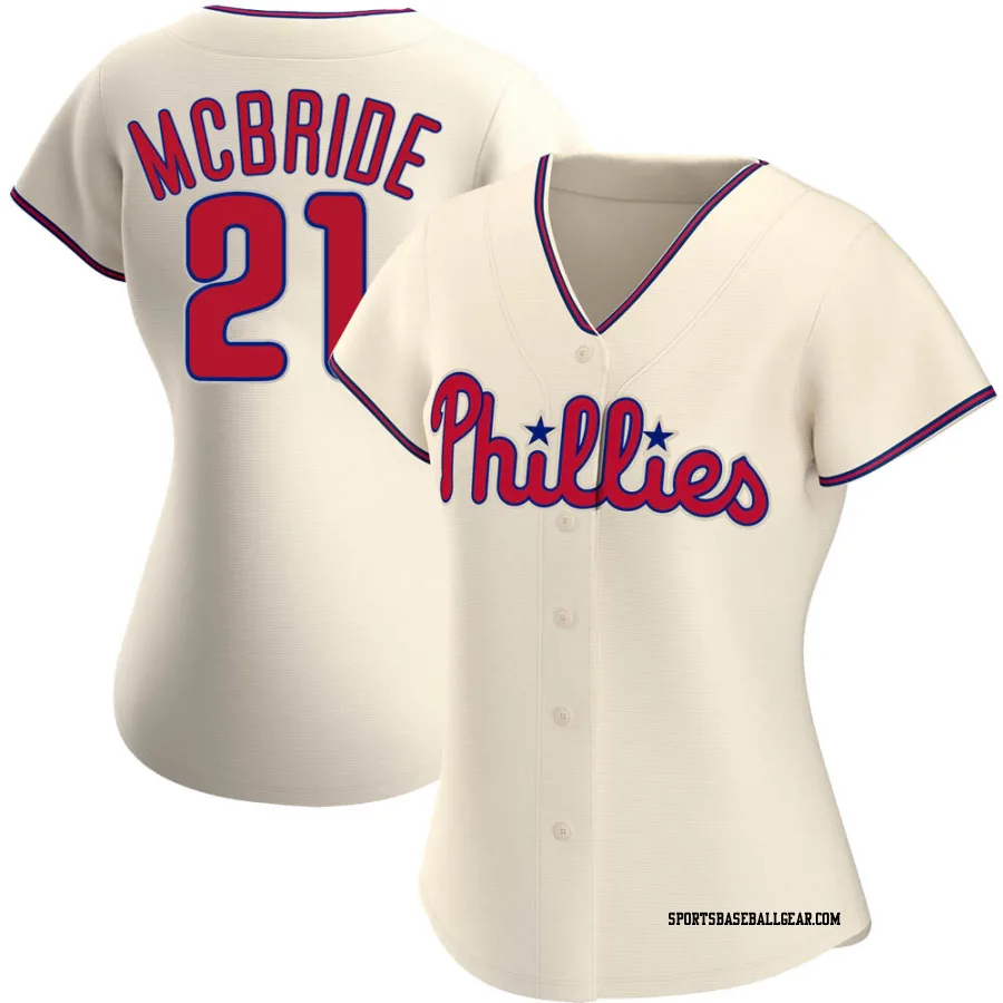 Bake Mcbride Women's Philadelphia Phillies Cream Replica Alternate Jersey