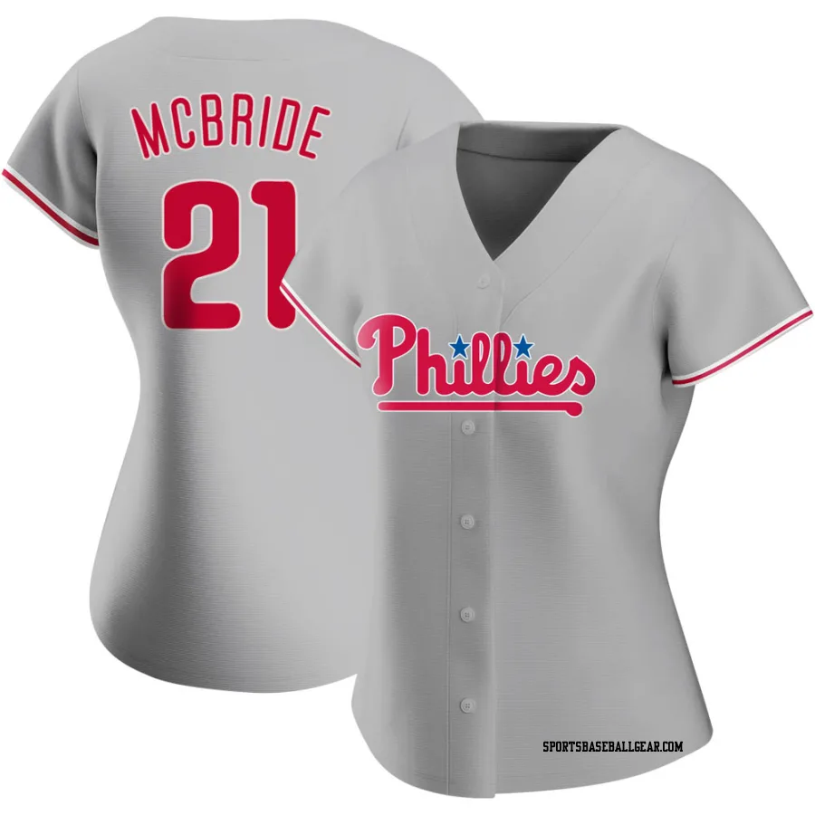 Bake Mcbride Women's Philadelphia Phillies Gray Authentic Road Jersey