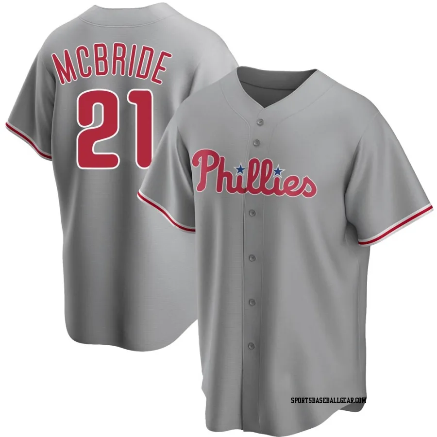 Bake Mcbride Youth Philadelphia Phillies Gray Replica Road Jersey