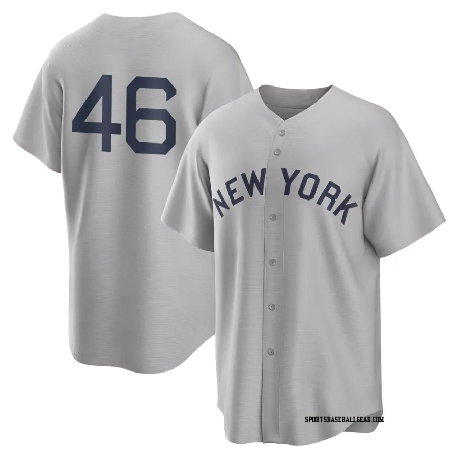 Baron Stuart Men's New York Yankees Gray Replica 2021 Field of Dreams Jersey