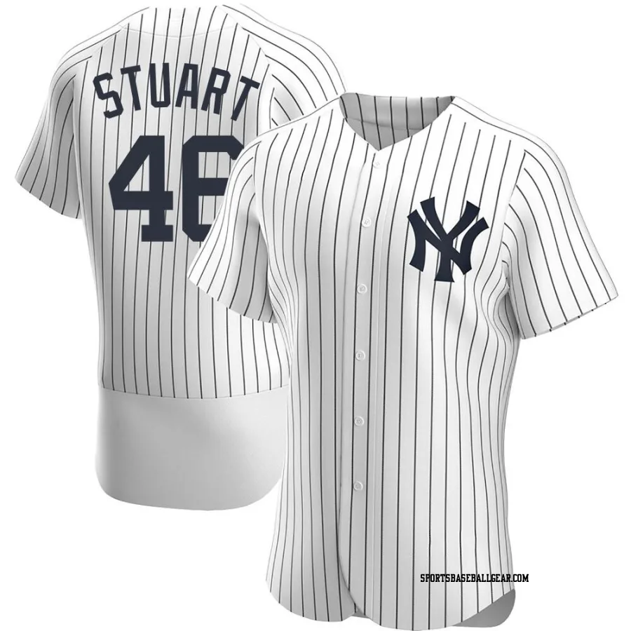 Baron Stuart Men's New York Yankees White Authentic Home Jersey