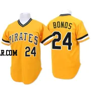 Barry Bonds Men's Pittsburgh Pirates Gold Replica Throwback Jersey