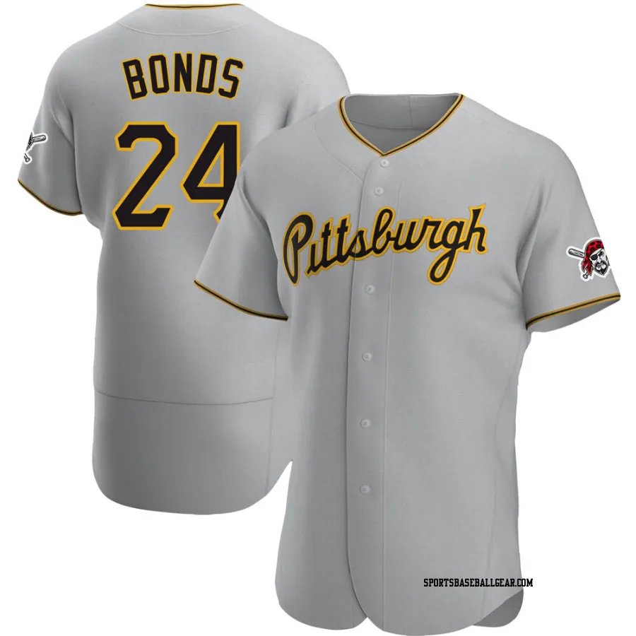 Barry Bonds Men's Pittsburgh Pirates Gray Authentic Road Jersey