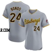 Barry Bonds Men's Pittsburgh Pirates Gray Elite Road Jersey