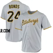 Barry Bonds Men's Pittsburgh Pirates Gray Replica Road Jersey