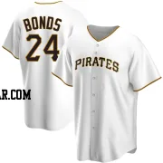 Barry Bonds Men's Pittsburgh Pirates White Replica Home Jersey