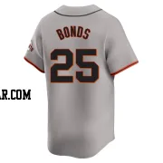 Barry Bonds Men's San Francisco Giants Gray Limited Away Jersey