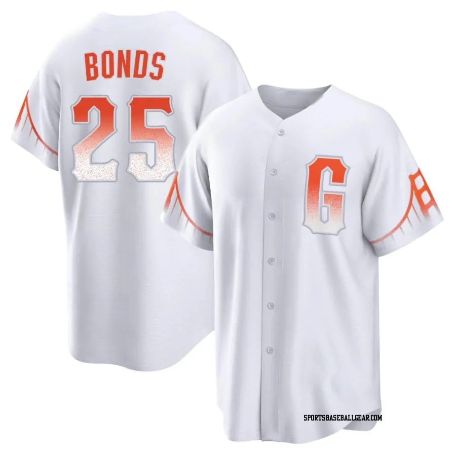 Barry Bonds Men's San Francisco Giants White Replica 2021 City Connect Jersey