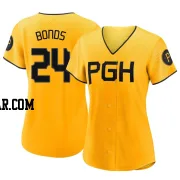 Barry Bonds Women's Pittsburgh Pirates Gold Authentic 2023 City Connect Jersey