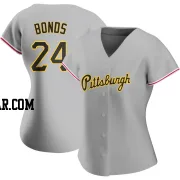 Barry Bonds Women's Pittsburgh Pirates Gray Authentic Road Jersey