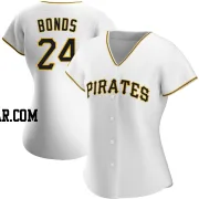 Barry Bonds Women's Pittsburgh Pirates White Replica Home Jersey