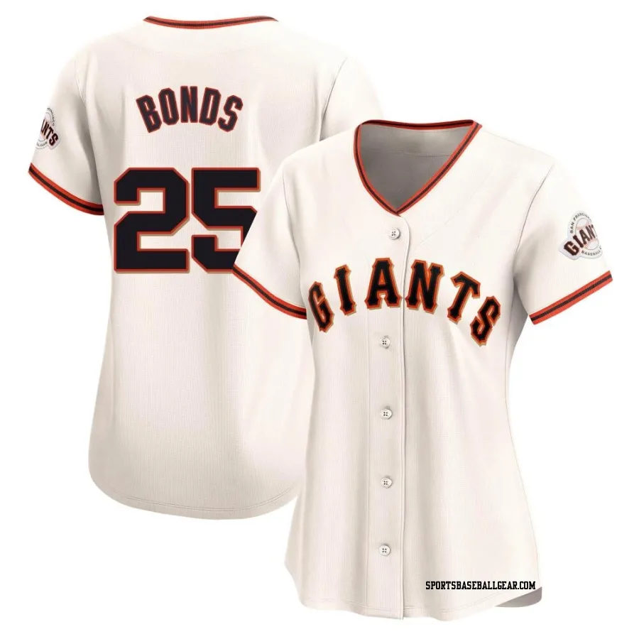 Barry Bonds Women's San Francisco Giants Cream Limited Home Jersey