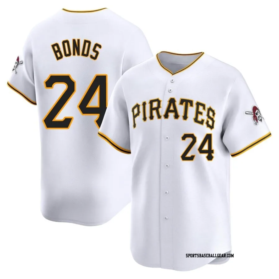 Barry Bonds Youth Pittsburgh Pirates White Limited Home Jersey