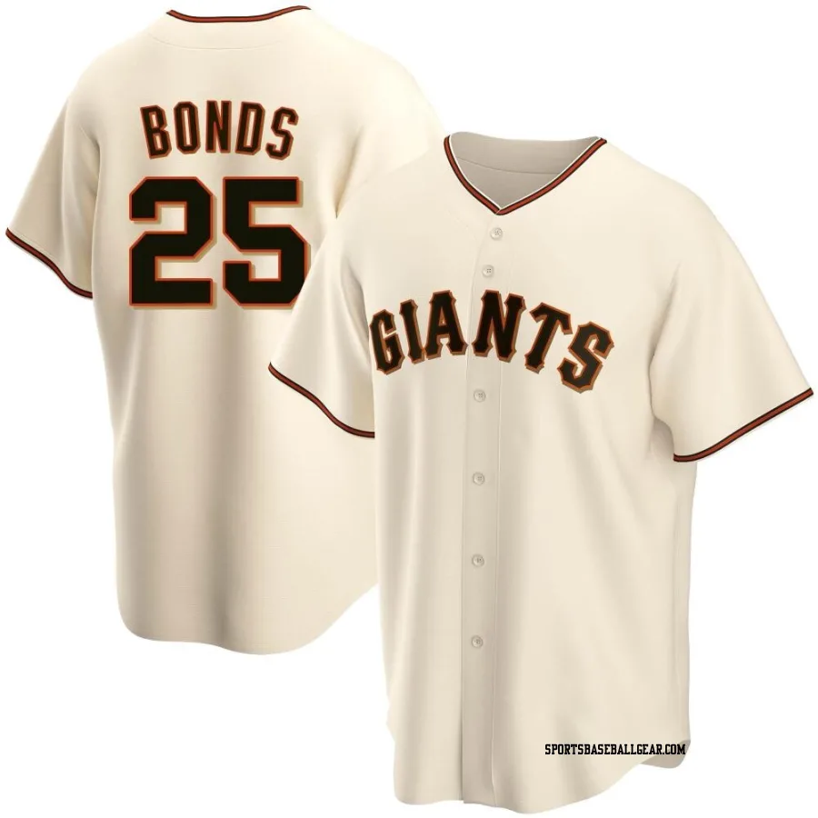 Barry Bonds Youth San Francisco Giants Cream Replica Home Jersey