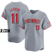 Barry Larkin Men's Cincinnati Reds Gray Limited Away Jersey