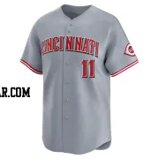 Barry Larkin Men's Cincinnati Reds Gray Limited Away Jersey