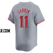 Barry Larkin Men's Cincinnati Reds Gray Limited Away Jersey