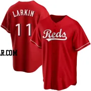 Barry Larkin Men's Cincinnati Reds Red Replica Alternate Jersey